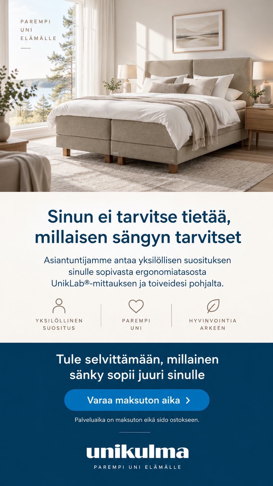 Tekoälyllä luotu Unikulman mainosluonnos