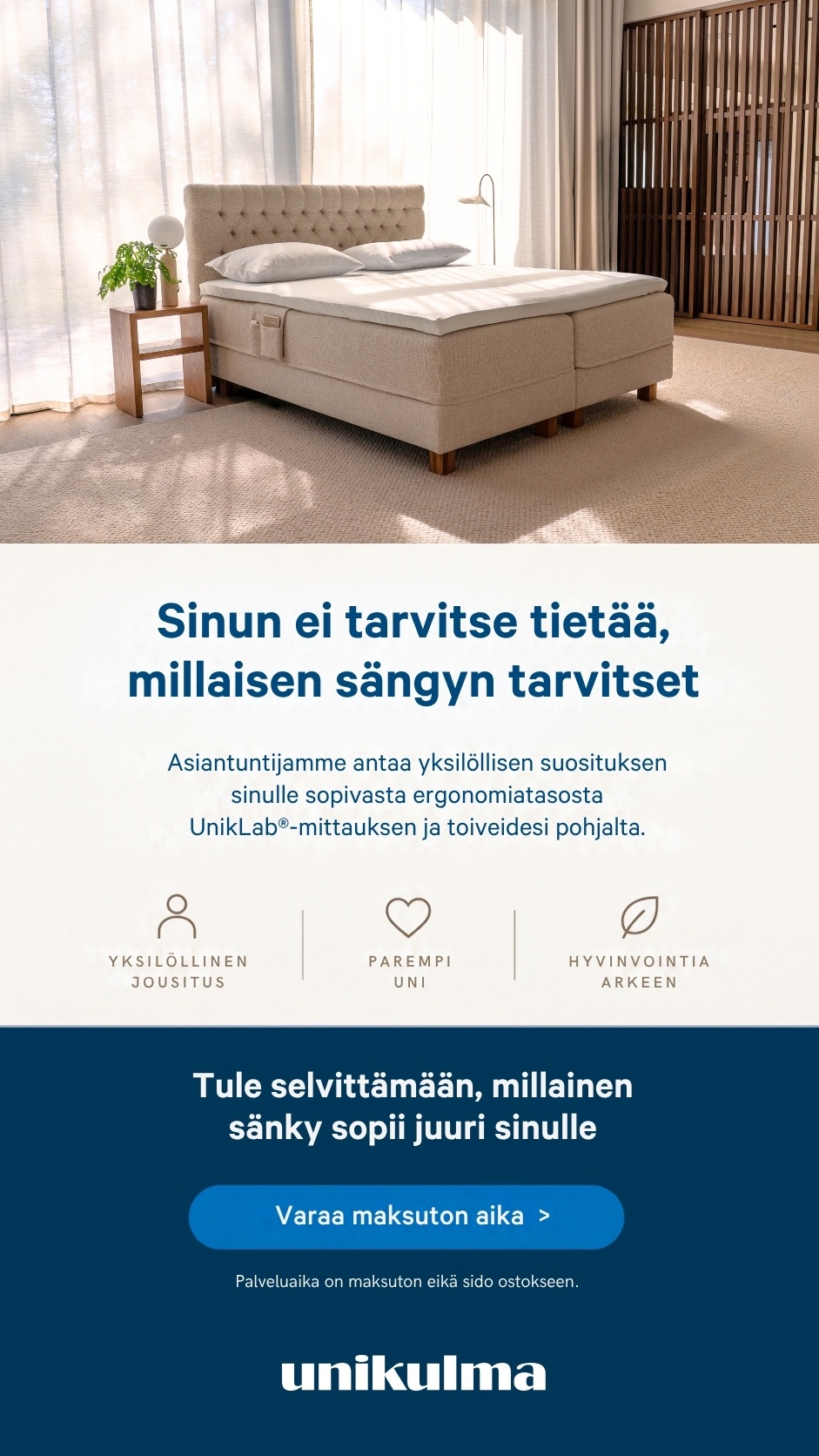Canvassa viimeistelty Unikulman mainos